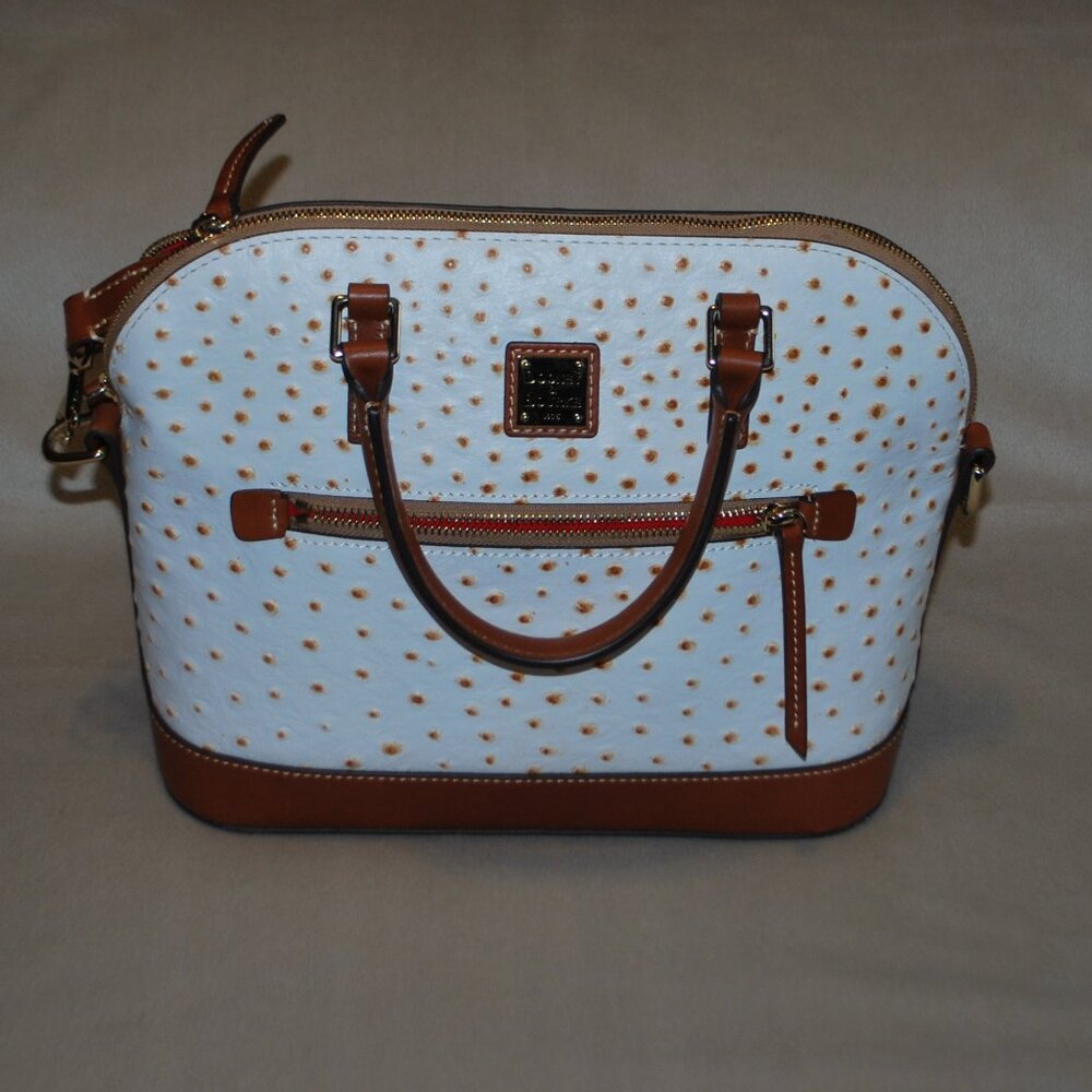 NEW Dooney & Bourke White Ostrich Purse & Matching Wallet - Picture 2 of 11